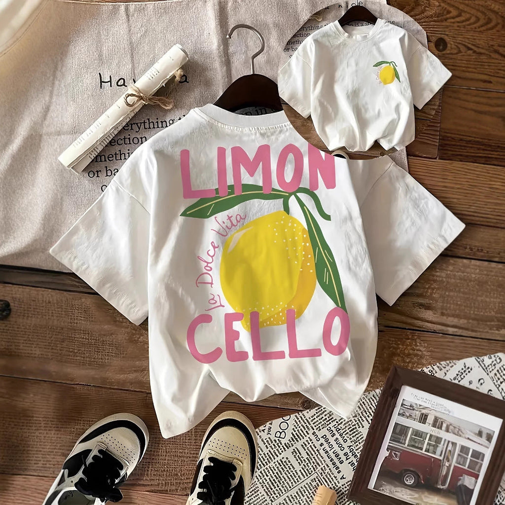 Women's Cotton T-Shirt with Summer Graphic Print