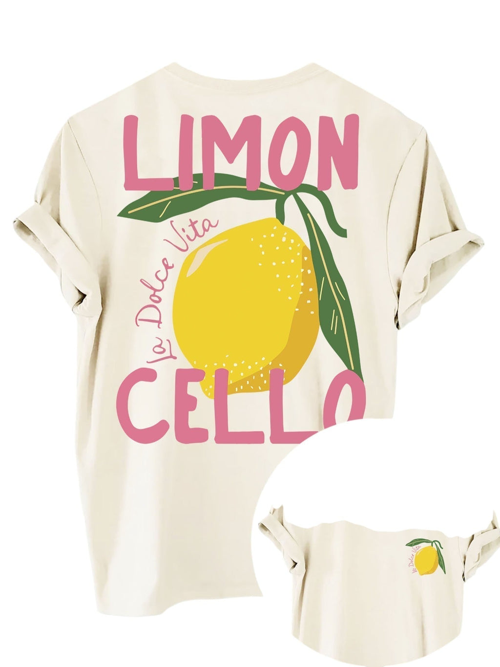 Women's Cotton T-Shirt with Summer Graphic Print