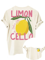 Women's Cotton T-Shirt with Summer Graphic Print