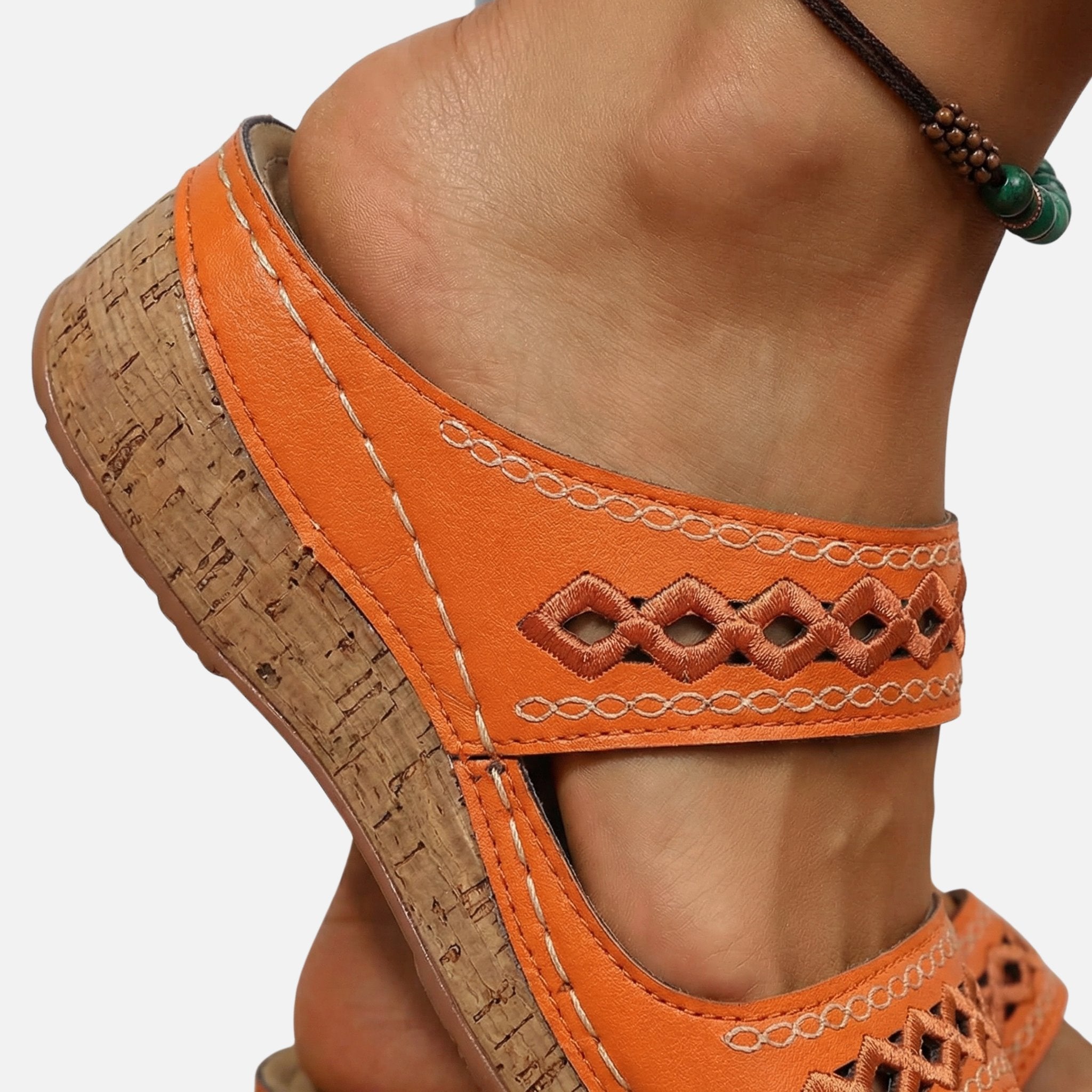 Women's Comfort Slide Sandals with Perforated Pattern