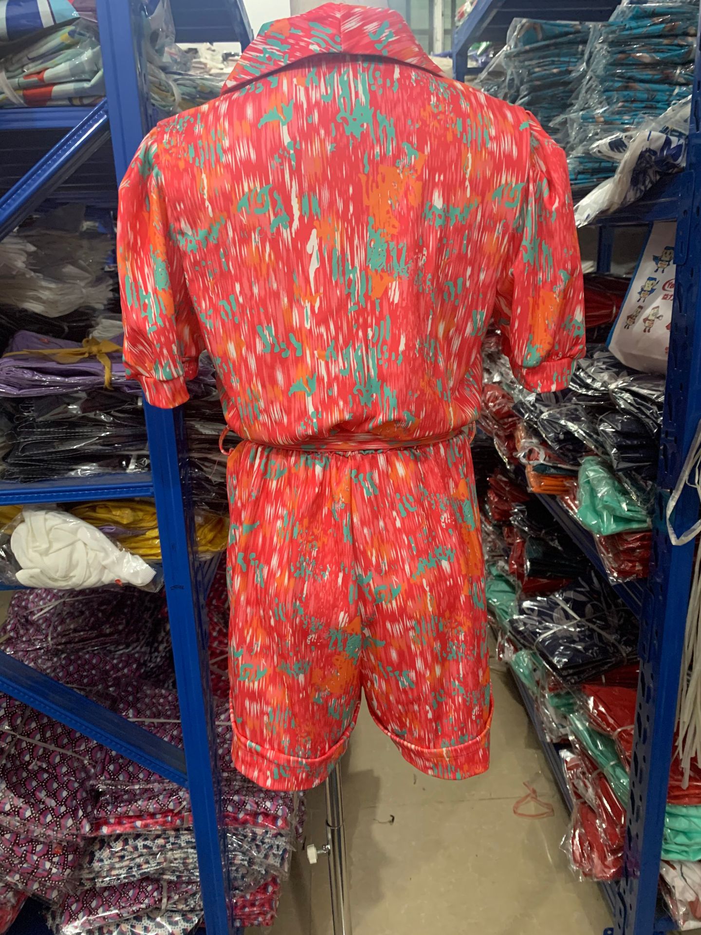 Women's Collared Wrap Playsuit with Belted Waist