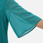 Women's Chiffon Blouse with V-Neck and Split Sleeves