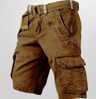 Men's Relaxed Cargo Shorts with Flap Pockets