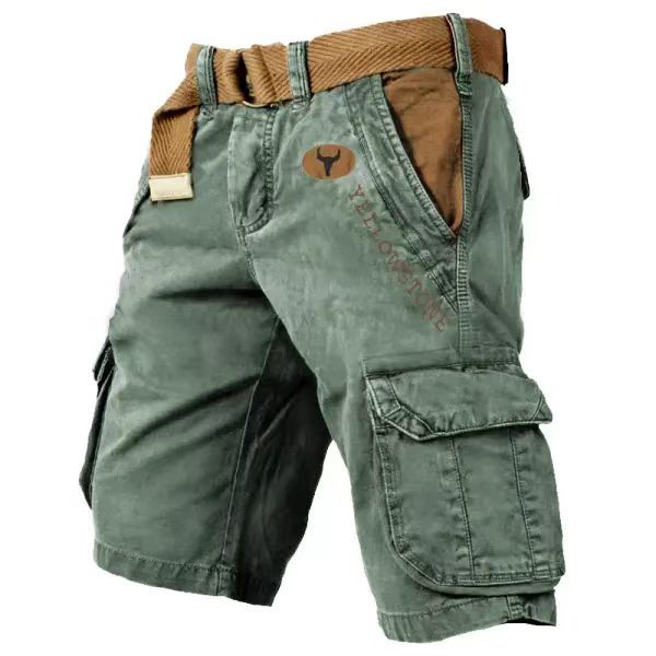 Men's Relaxed Cargo Shorts with Flap Pockets