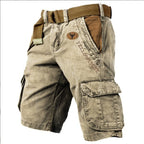 Men's Relaxed Cargo Shorts with Flap Pockets