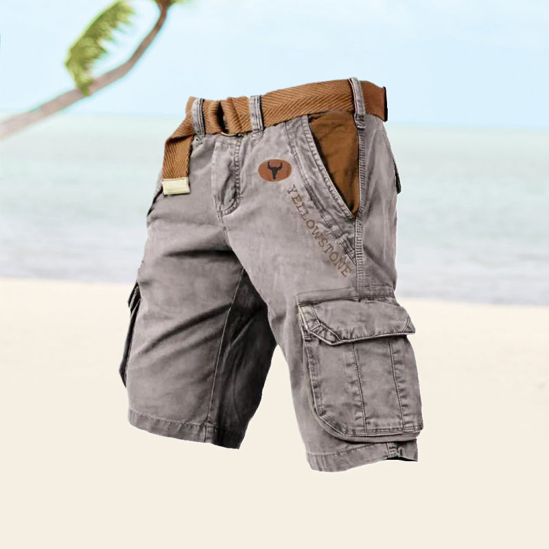 Men's Relaxed Cargo Shorts with Flap Pockets