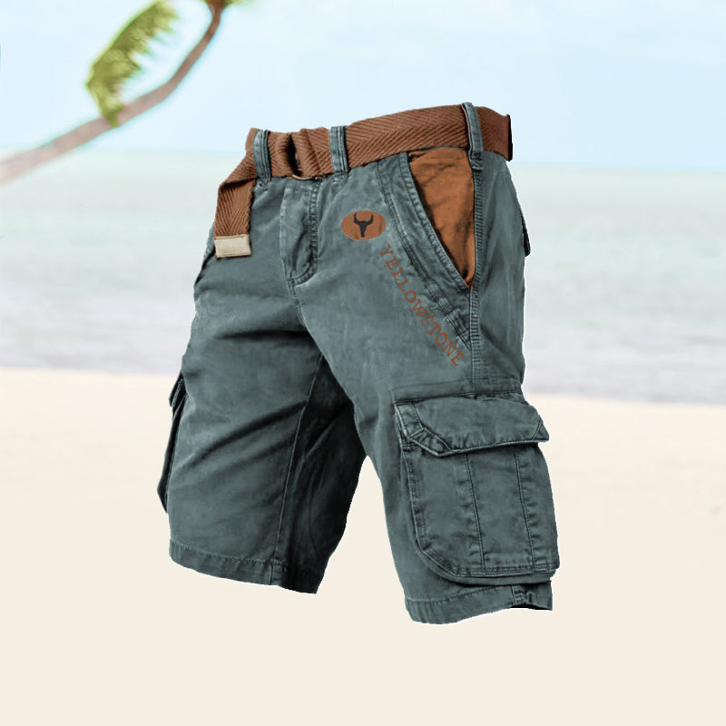 Men's Relaxed Cargo Shorts with Flap Pockets