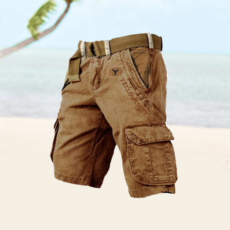 Men's Relaxed Cargo Shorts with Flap Pockets