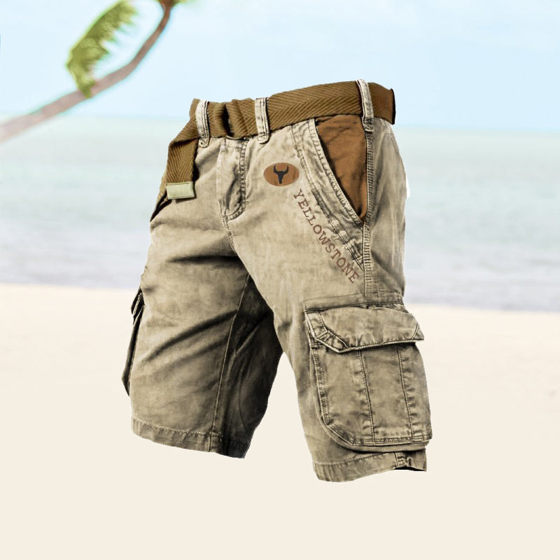 Men's Relaxed Cargo Shorts with Flap Pockets