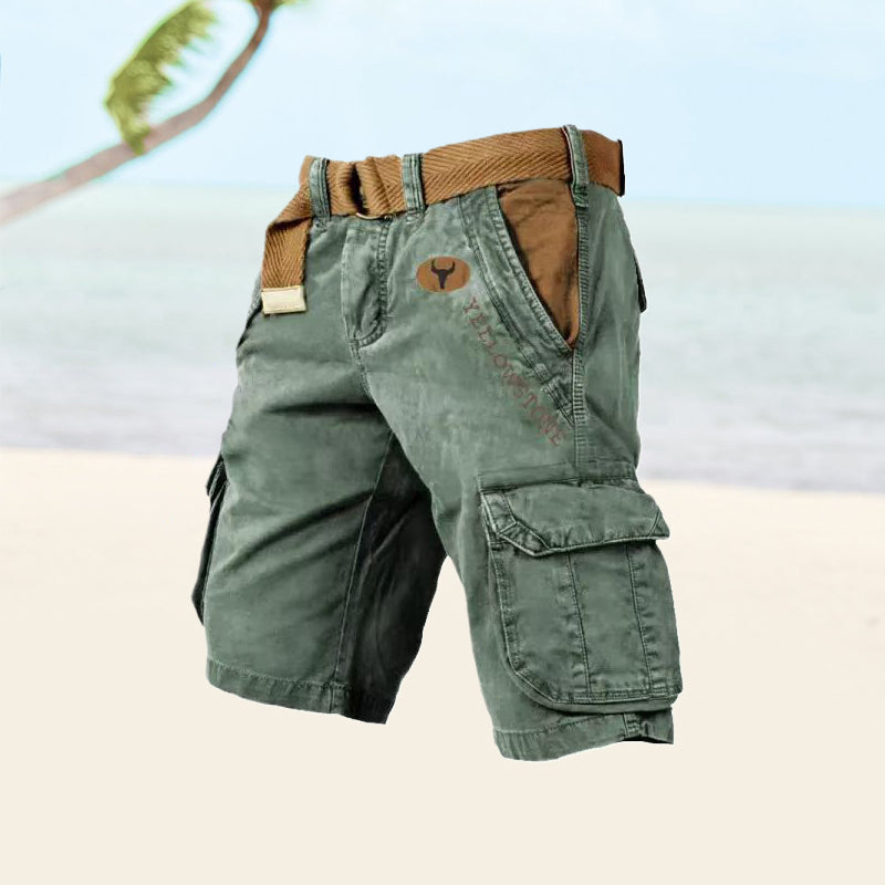 Men's Relaxed Cargo Shorts with Flap Pockets