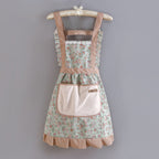 Women's Cotton Pinafore Midi Dress with Floral Print