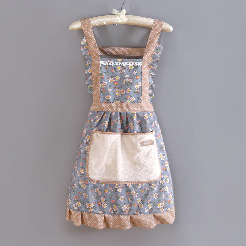 Women's Cotton Pinafore Midi Dress with Floral Print