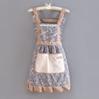 Women's Cotton Pinafore Midi Dress with Floral Print