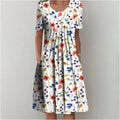 Women's Relaxed Viscose Midi Dress with Side Pockets