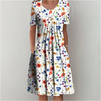 Women's Relaxed Viscose Midi Dress with Side Pockets