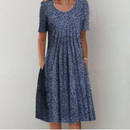 Women's Relaxed Viscose Midi Dress with Side Pockets