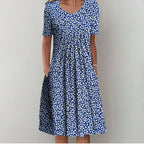 Women's Relaxed Viscose Midi Dress with Side Pockets