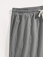 Men's Relaxed Waffle Knit Shorts with Drawstring Waist