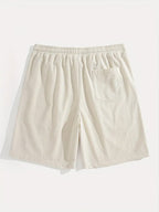 Men's Relaxed Waffle Knit Shorts with Drawstring Waist