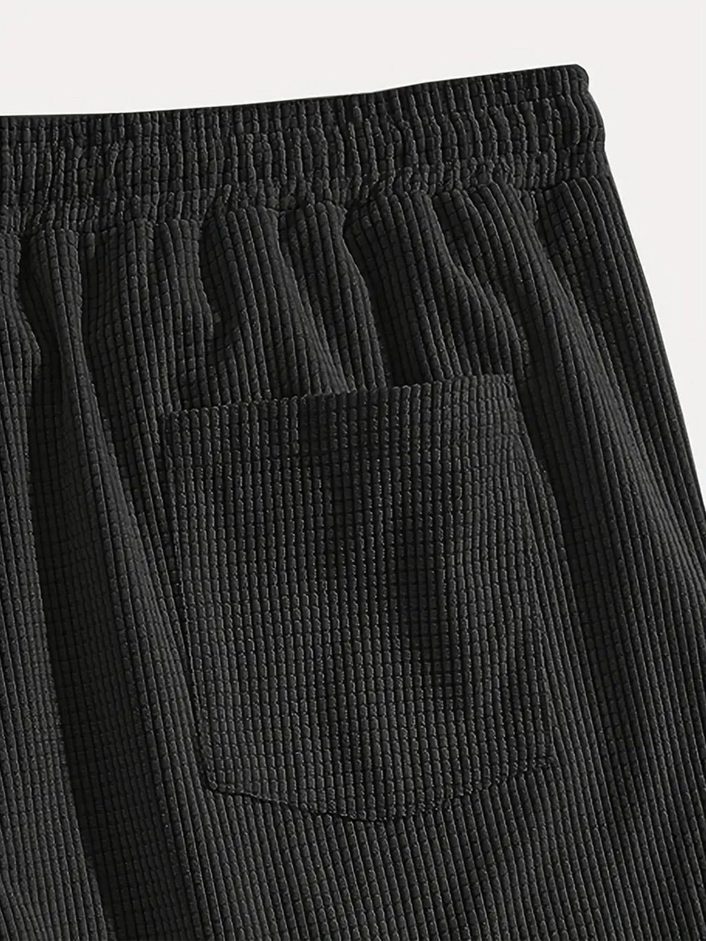 Men's Relaxed Waffle Knit Shorts with Drawstring Waist