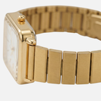 Women's Gold Stainless Steel Watch with Square Dial
