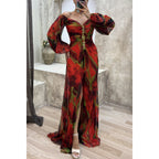 Women's Chiffon Maxi Dress with Off-Shoulder Neckline