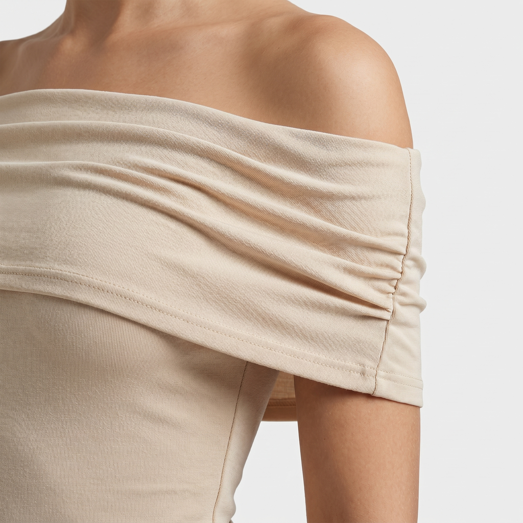 Women's Off-Shoulder Ruched Pleated Maxi Dress for Wedding Guests