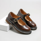 Women's Mary Jane Shoes with Buckle Strap and Chunky Sole