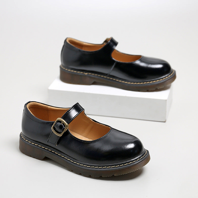 Women's Mary Jane Shoes with Buckle Strap and Chunky Sole