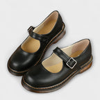 Women's Mary Jane Shoes with Buckle Strap and Chunky Sole
