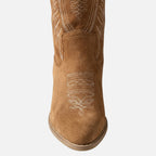 Women's Western Suede Boots with Tall Shaft