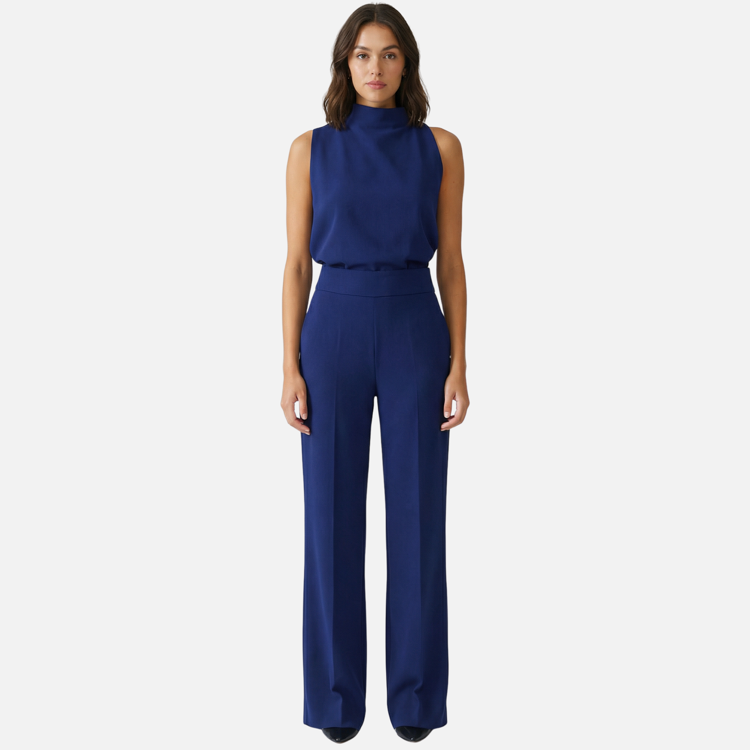 Women's Halter Neck Wide-Leg Jumpsuit with High Waist