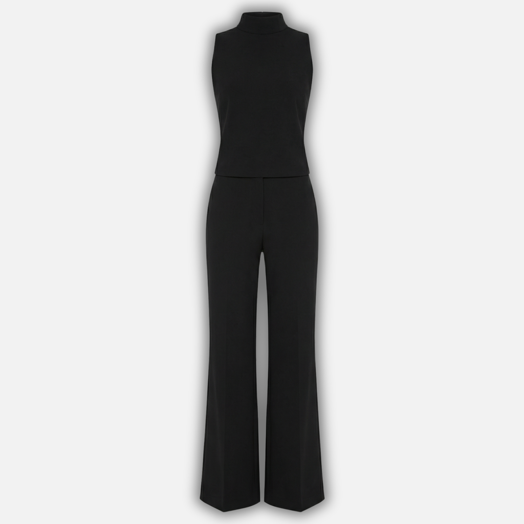 Women's Halter Neck Wide-Leg Jumpsuit with High Waist