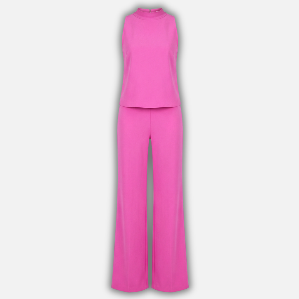 Women's Halter Neck Wide-Leg Jumpsuit with High Waist