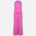 Women's Halter Neck Wide-Leg Jumpsuit with High Waist