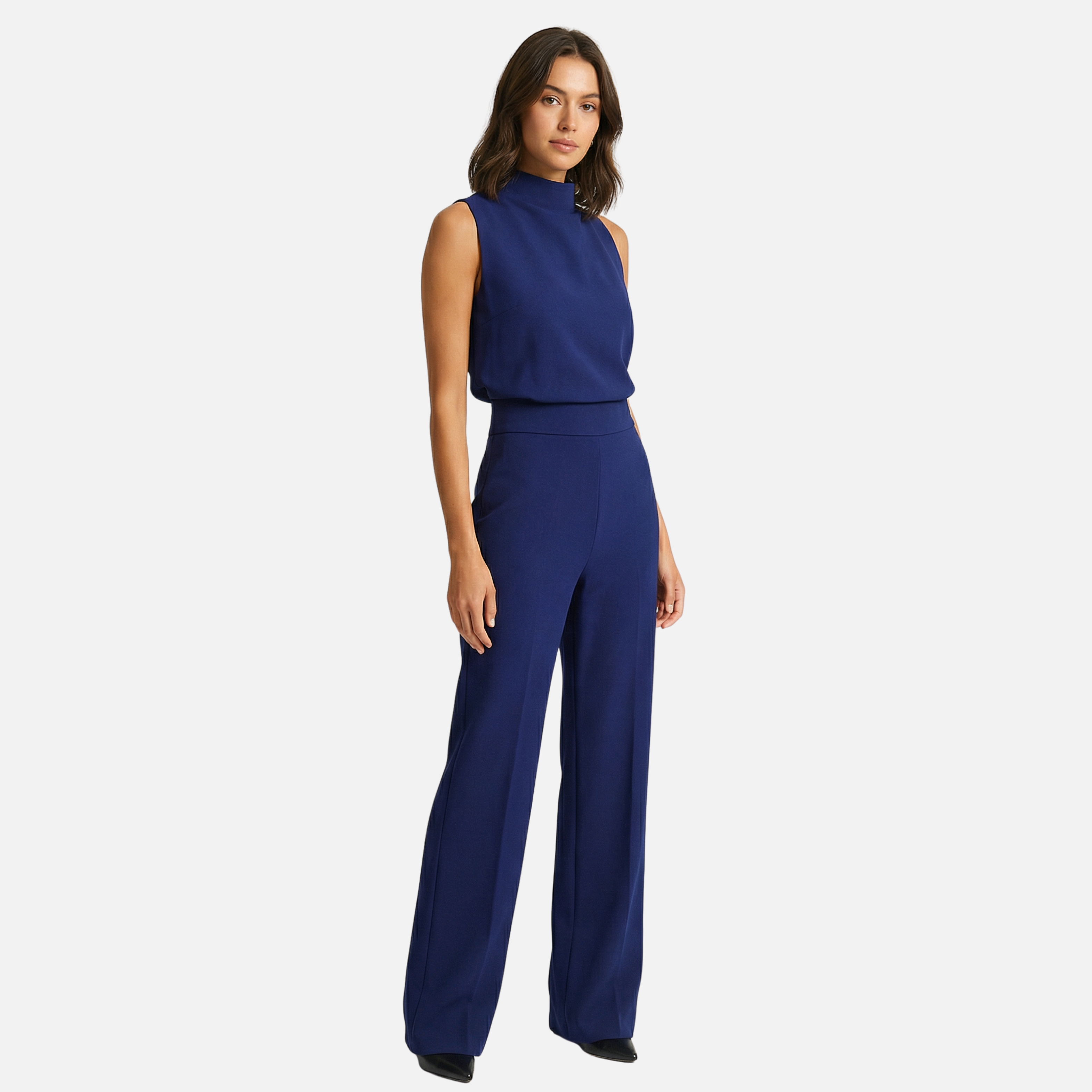 Women's Halter Neck Wide-Leg Jumpsuit with High Waist