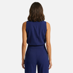 Women's Halter Neck Wide-Leg Jumpsuit with High Waist