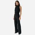 Women's Halter Neck Wide-Leg Jumpsuit with High Waist