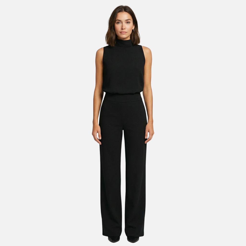 Women's Halter Neck Wide-Leg Jumpsuit with High Waist