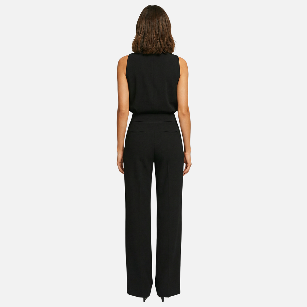 Women's Halter Neck Wide-Leg Jumpsuit with High Waist
