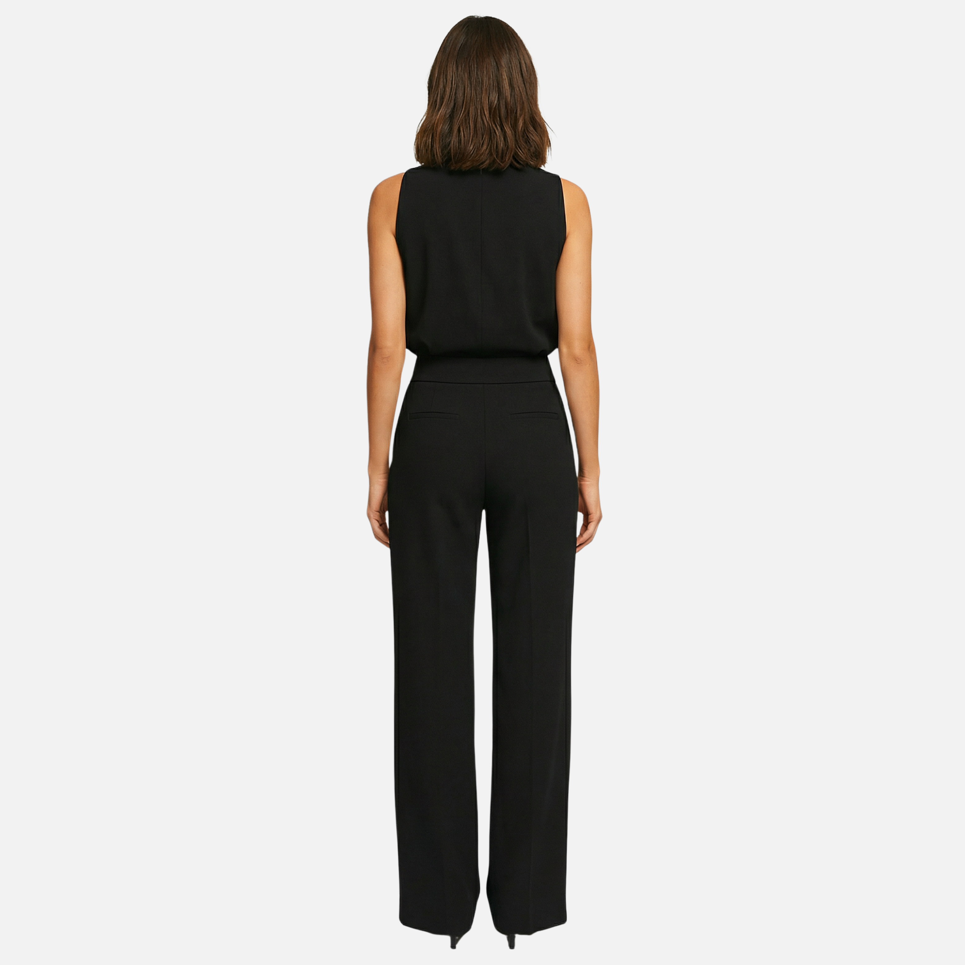 Women's Halter Neck Wide-Leg Jumpsuit with High Waist