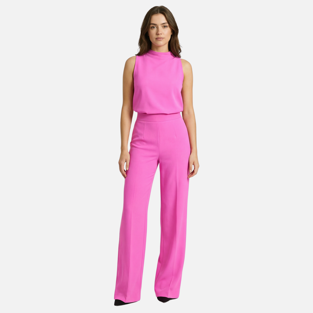 Women's Halter Neck Wide-Leg Jumpsuit with High Waist