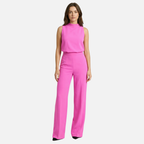 Women's Halter Neck Wide-Leg Jumpsuit with High Waist
