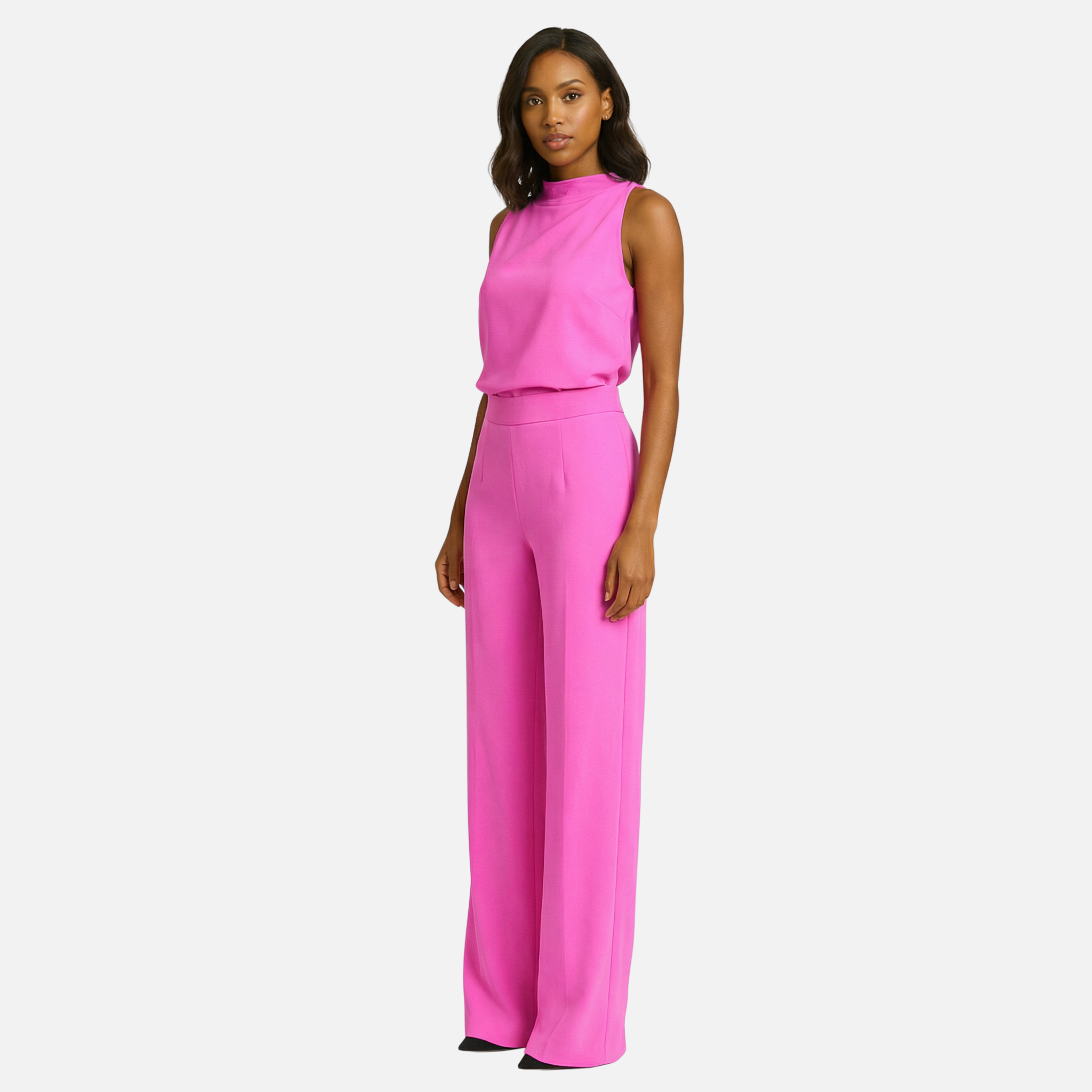 Women's Halter Neck Wide-Leg Jumpsuit with High Waist