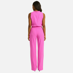 Women's Halter Neck Wide-Leg Jumpsuit with High Waist