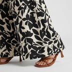 Women's Relaxed Wide-Leg Pants with Floral Print