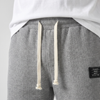 Men's Wide-Leg Waffle Knit Shorts with Drawstring Waist