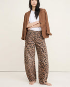 Women's Wide-Leg Denim Jeans with Contrast Seam Detail