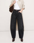 Women's Wide-Leg Denim Jeans with Contrast Seam Detail