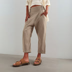 Women's Relaxed Wide Leg Pants with Smocked Waist and Pockets